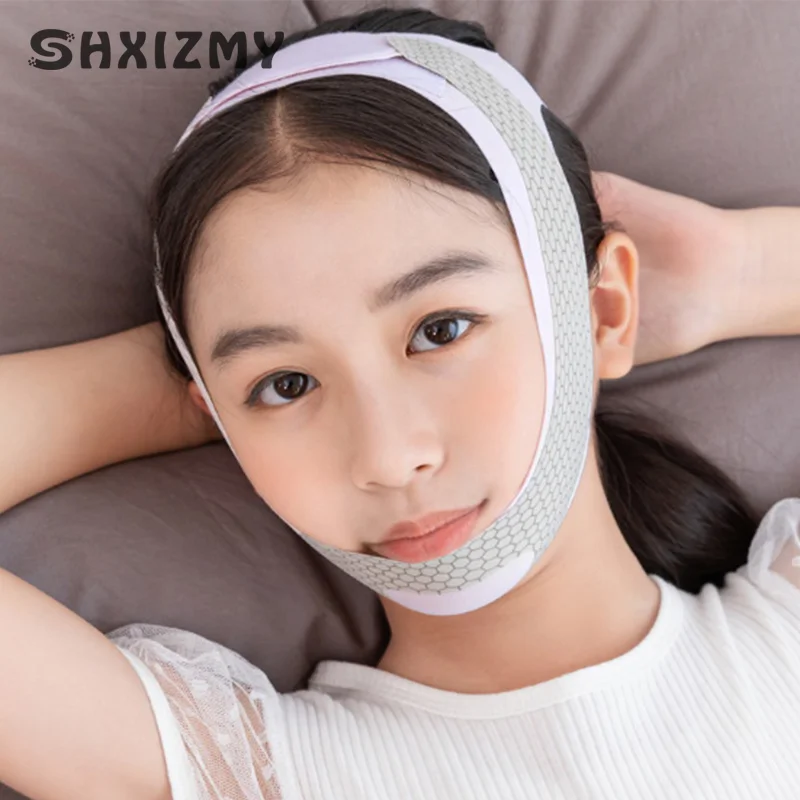 Reusable Face Slimming Bandage V Line Face Shaper Children's Chin Cheek Lift Up Belt Facial Massage Strap Face Skin Care Beauty