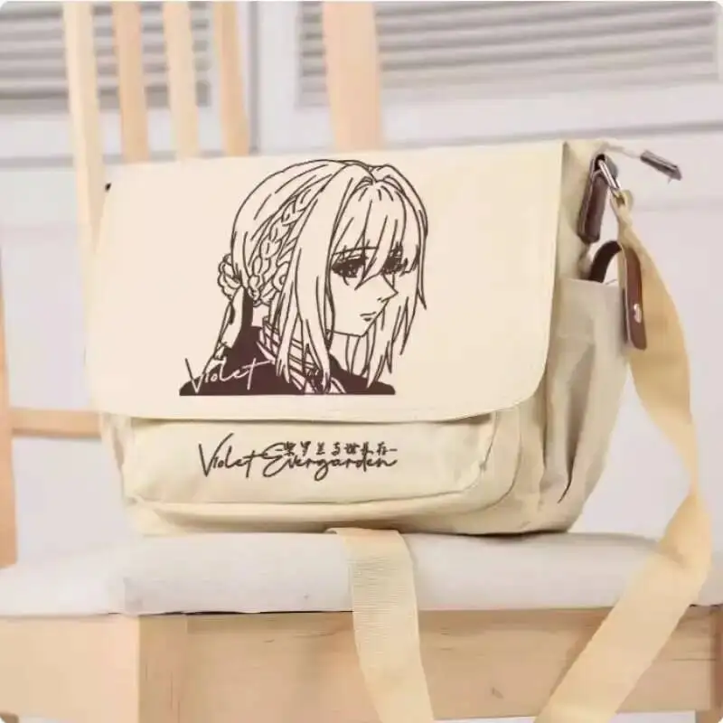 

Violet Evergarden Косплей Повседневная Оксфордская школьная сумка-мессенджер Сумка на плечо Студенческий подарок для подростка B1708 Аниме