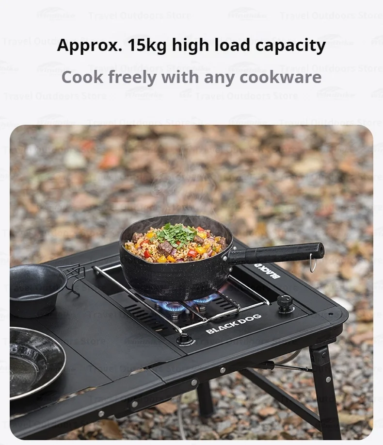 BLACKDOG IGT Einbau-Gasherd mit fünf Brennern, Desktop-Einbau-Doppelzweck-Herd, 7200W Leistung, für Outdoor-Camping und Picknick, Multifunktionsherd – Detail 16