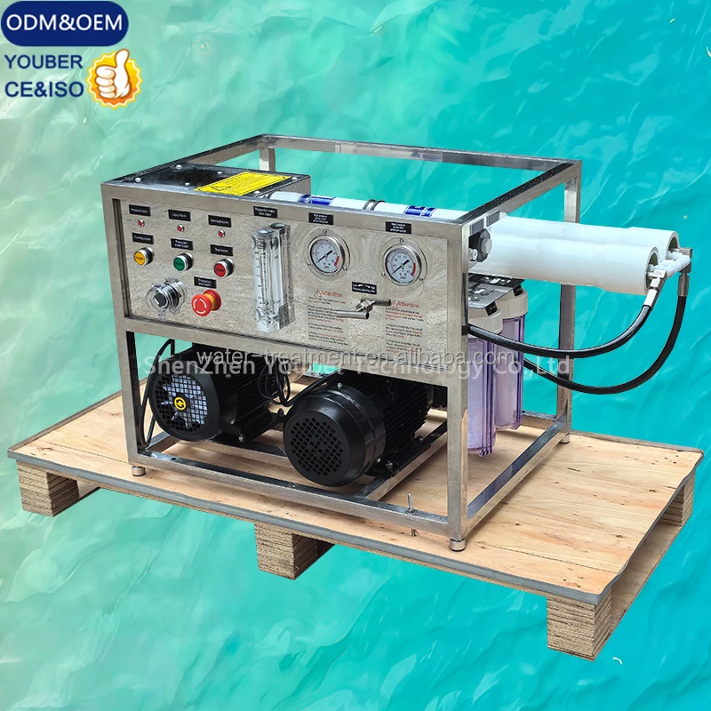 100L/H Portable Sea Water Desalination Filter System Boat Watermaker Salt Water to Drinking Water Machine Marine Desalinator