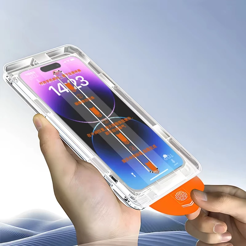 1-3 Stück Displayschutzfolie für iPhone 17 18 Pro Max 16e 16 15 14 11 12 13 Mini XR XS 7 8 Air Einfach zu Installierendes Schutzglas – Detail 3