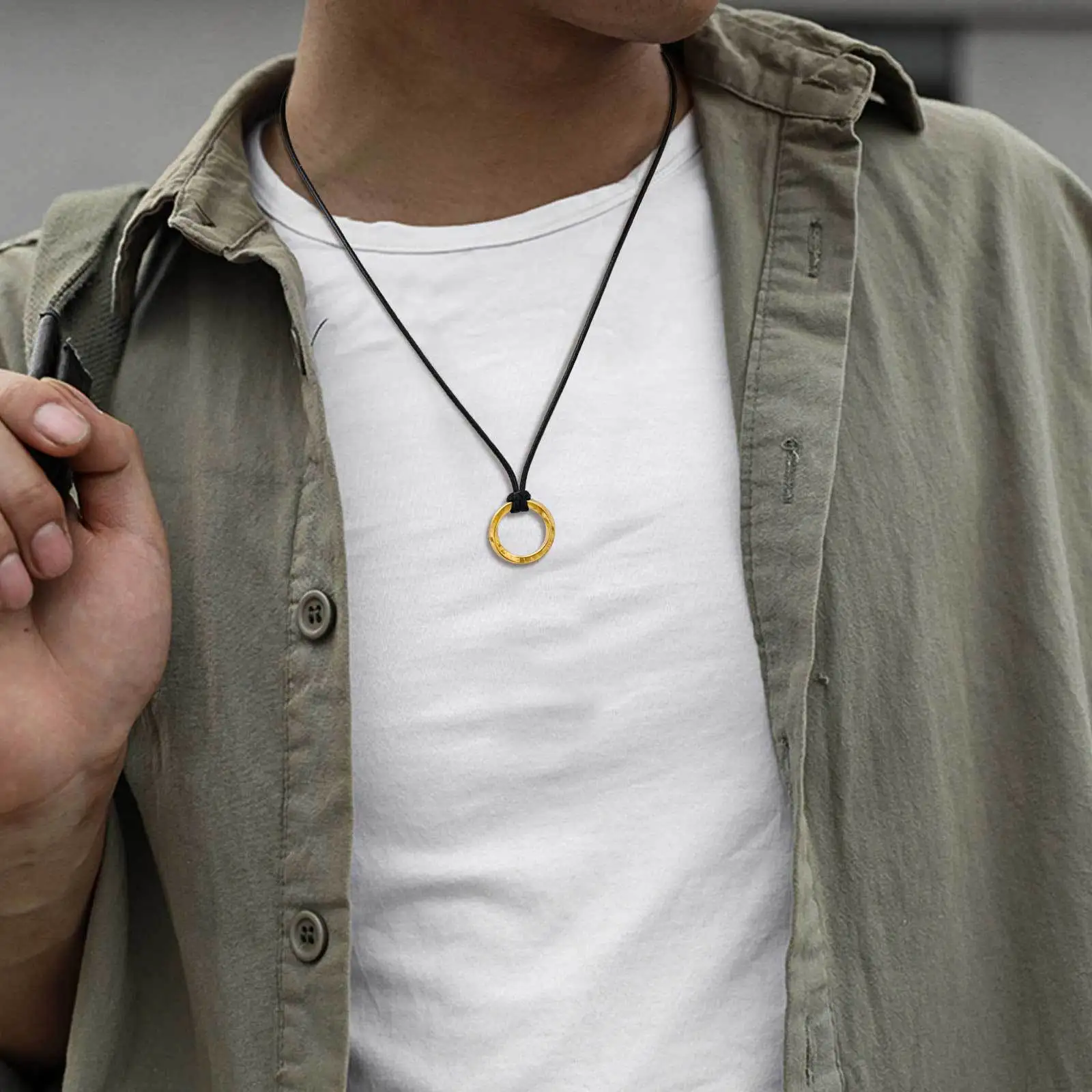 Stainless Steel Viking Luenven Mobius Pendant Necklace for Men Vintage Punk Jewelry New