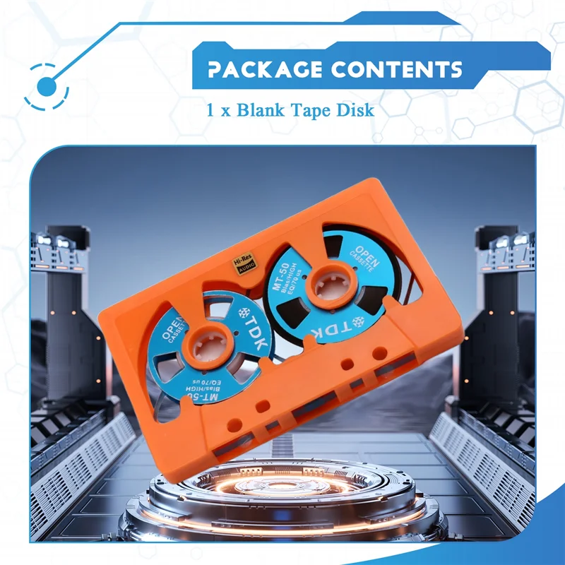 

A13E-Double-Sided 50-Minute Blank Reel Tape With Metal Reel And Hollow Case For Audio Recording