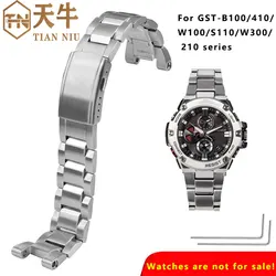 For Casio G-SHOCK GST-B100 W300 precision steel watch chain GST-410 310 S110 W130L 400G S310 S210 S120 series metal watch band