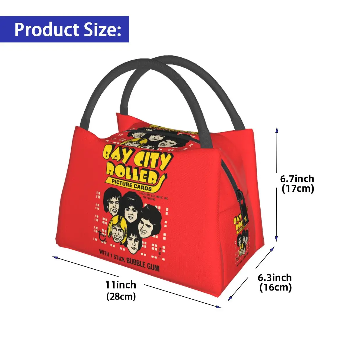 Bay City Rollers Music Band Insulated Lunch Bag for Women Picnic Storage Food Boxes Container Cooler Thermal Lunch Box Tote