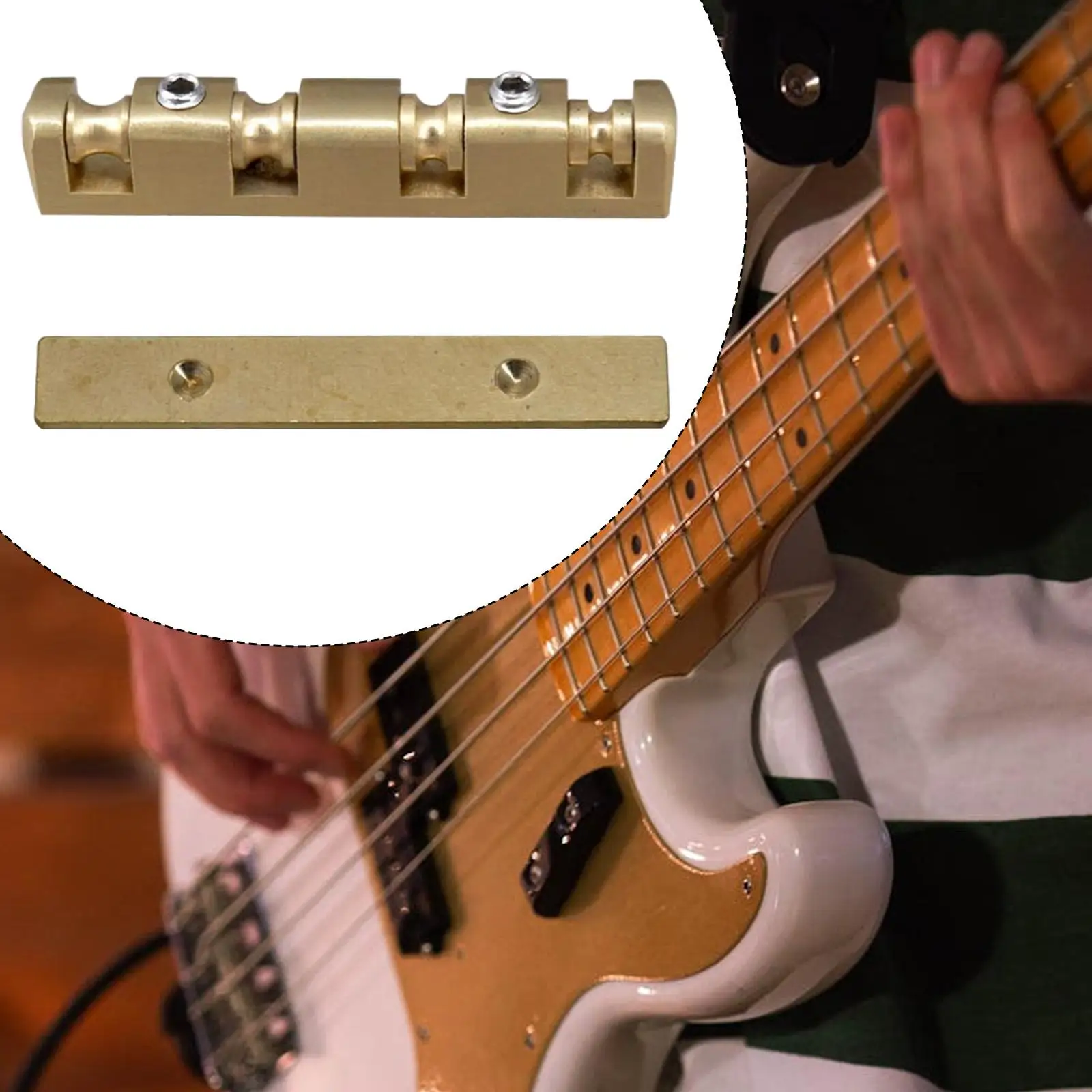 Guitar Nut Brass Roller Replacement Component Essential Bass String Accessory for Electric Guitar Instrument Play