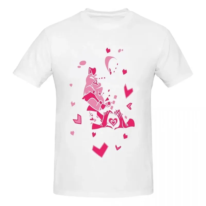 Creative Cute Fat Fried Chicken Printed T-shirt for Men and Women Round Neck Cotton Short Sleeve T-shirt Casual Top