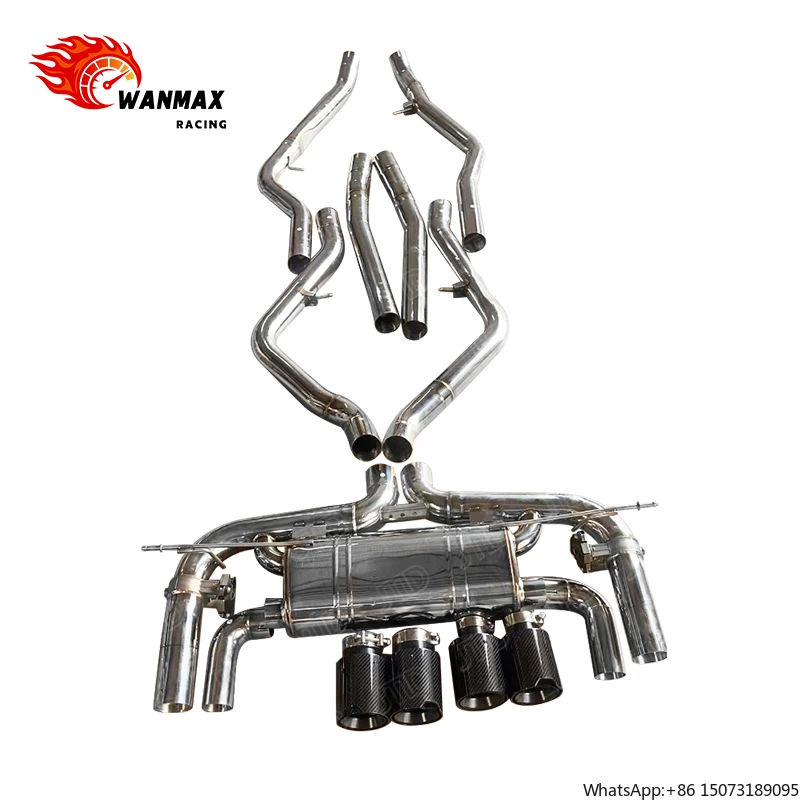 

304SS Stainless Steel Catback Muffler Valvetronic Exhaust System for 2015-2018 X5M F85 X6M F86 4.4 Exhaust