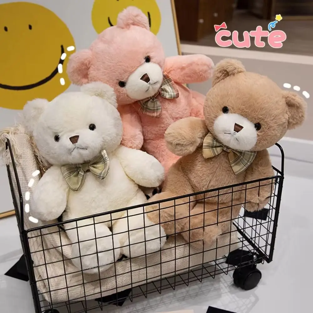 

PP Cotton Colorful Bow Tie Bear Doll Soft Collection Hug Bear Plush Toys Comfortable Ins Animal Bear Doll Pillow Valentine's Day