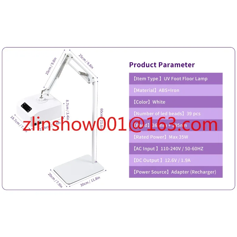 

Профессиональный УФ-светодиодный светильник для ногтей, торшер, быстрая сушилка для гель-лака, машина для педикюра, беспроводной электрический держатель УФ-лампы для ногтей