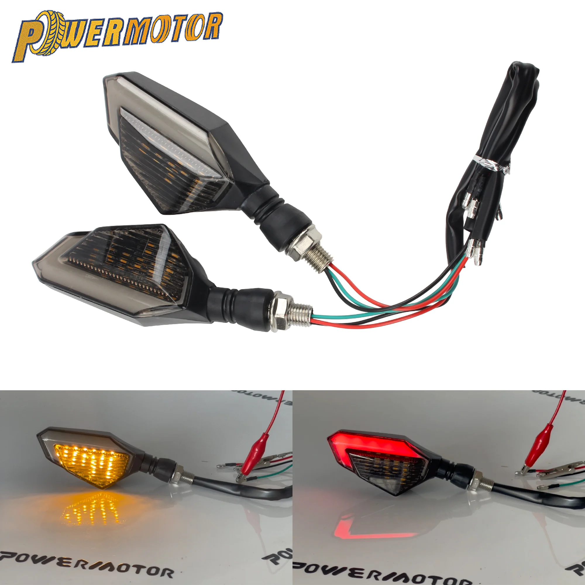 

Universal Motorcycle LED Turn Signals Blinkers Signal Light Turn Indicator For Motorbike Scooters Moped Replacement Parts