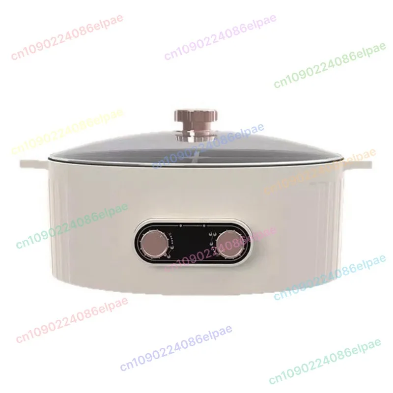 

Электрическая кастрюля с четырьмя плитами на 6 л — многотемпературная кастрюля 2000 Вт с 4 отделениями, антипригарное покрытие, безопасное отключение, совместное использование для дома в семье