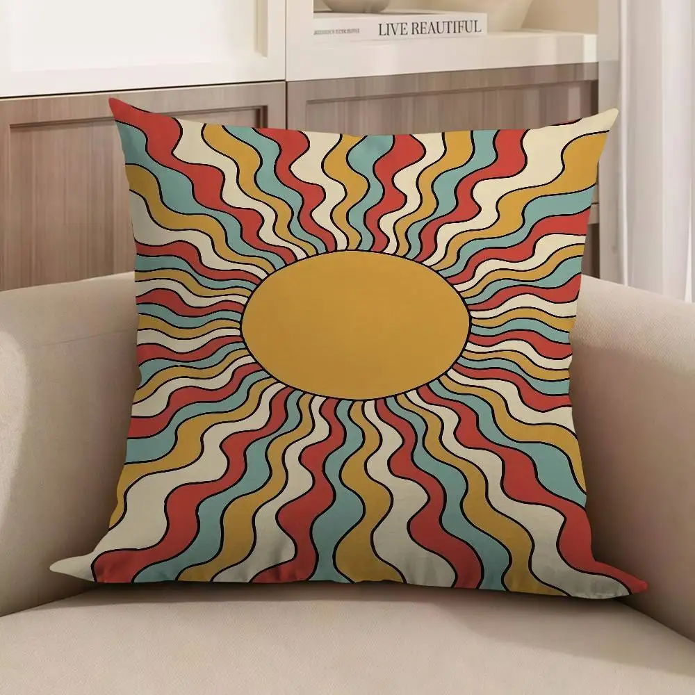 

Sunny Wave Burst Pillow Cover Sofa Cushion Cover Home Room Decoration Children Gift