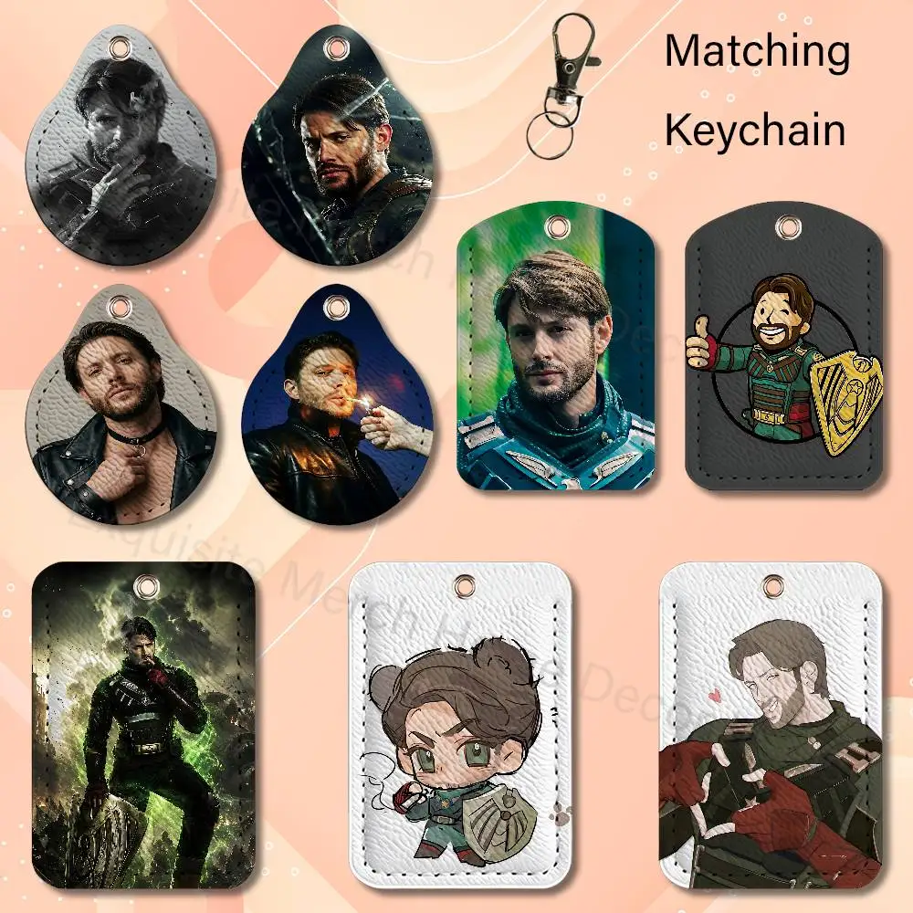 J-Jensen Ackles S-Soldier Boy Holder Keychain For Bank Business Work Card Holder Student Card Protective Case Bus Card