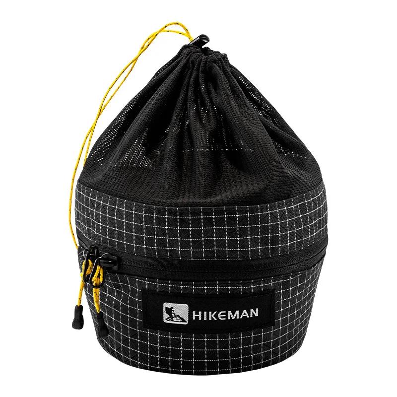 

All-in-One Storage Cutlery Roll Bag - Ultralight Waterproof Camping Tableware Organizer with Drawstring & Zipper for Bowls/Cups