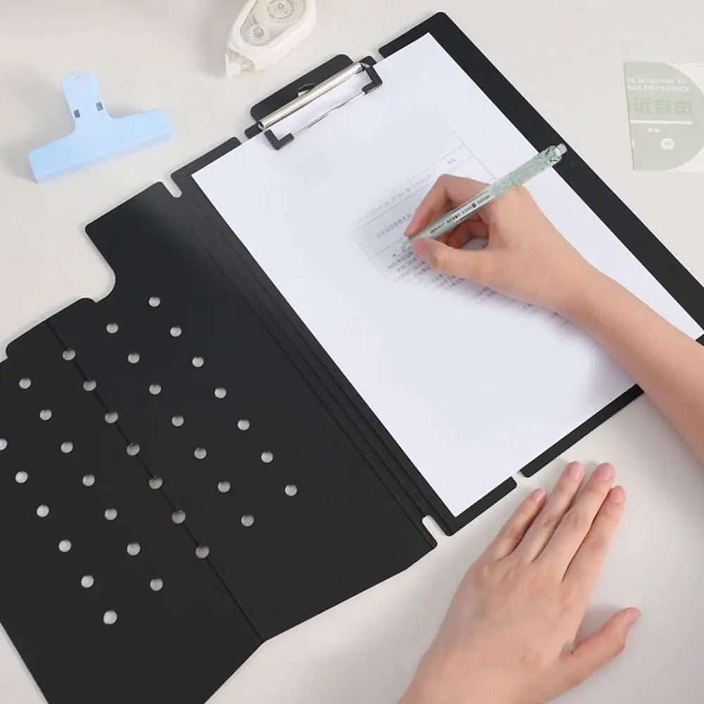 

Creative Plastic Robot Shape Paper Clipboard Can Be Vertical Foldable Test Paper Storage Clip Large Capacity Writing Pad Office