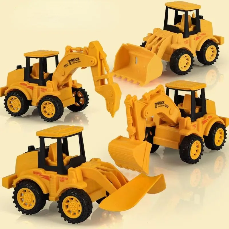 Children's gift toy car press engineering car excavator inertia pull-back car educational toy