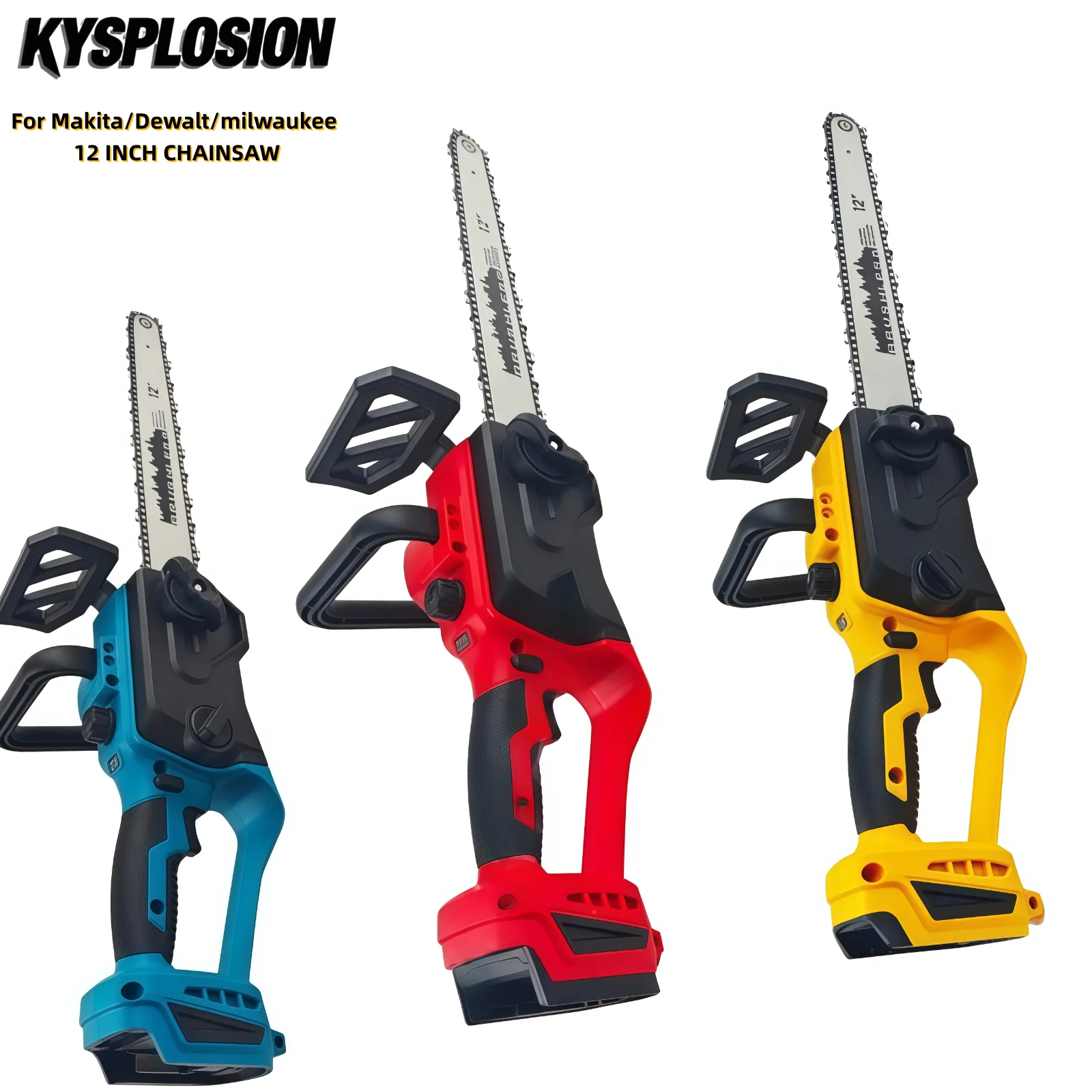 

For Makita Dewalt Milwaukee M18 battery 12-Inch Brushless Chainsaw Cordless Electric Chain Saw for Tree Trimming (No battery)