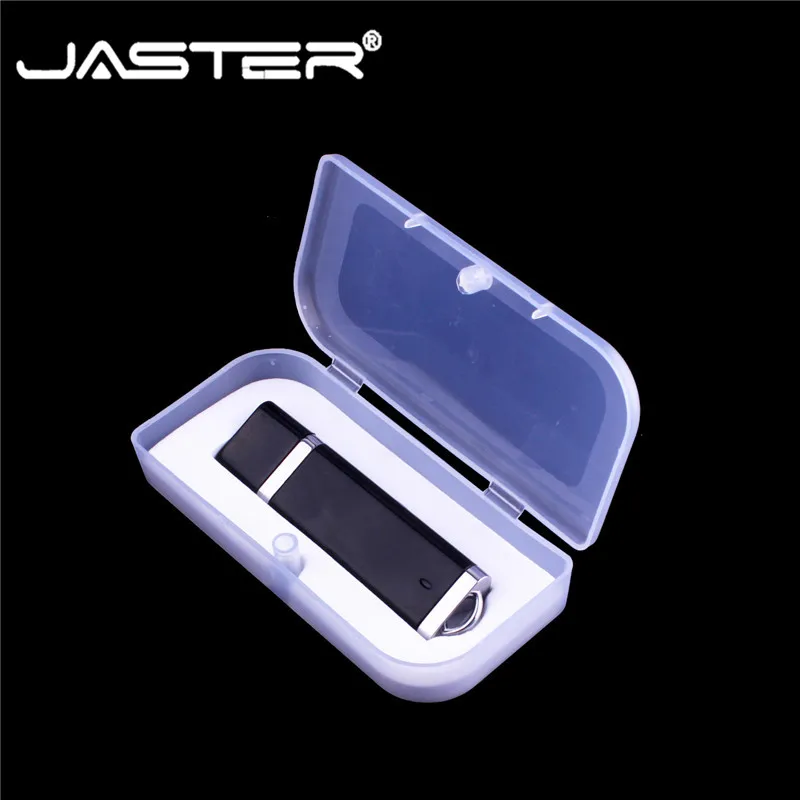 JASTER-Unidad Flash USB 2,0 con caja, modelo de encendedor de moda, memoria extraíble de plástico de 32GB, 16GB, disco U