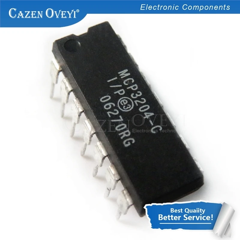 

5pcs/lot MCP3204-CI/P MCP3204 3204 DIP-14 Best quality In Stock