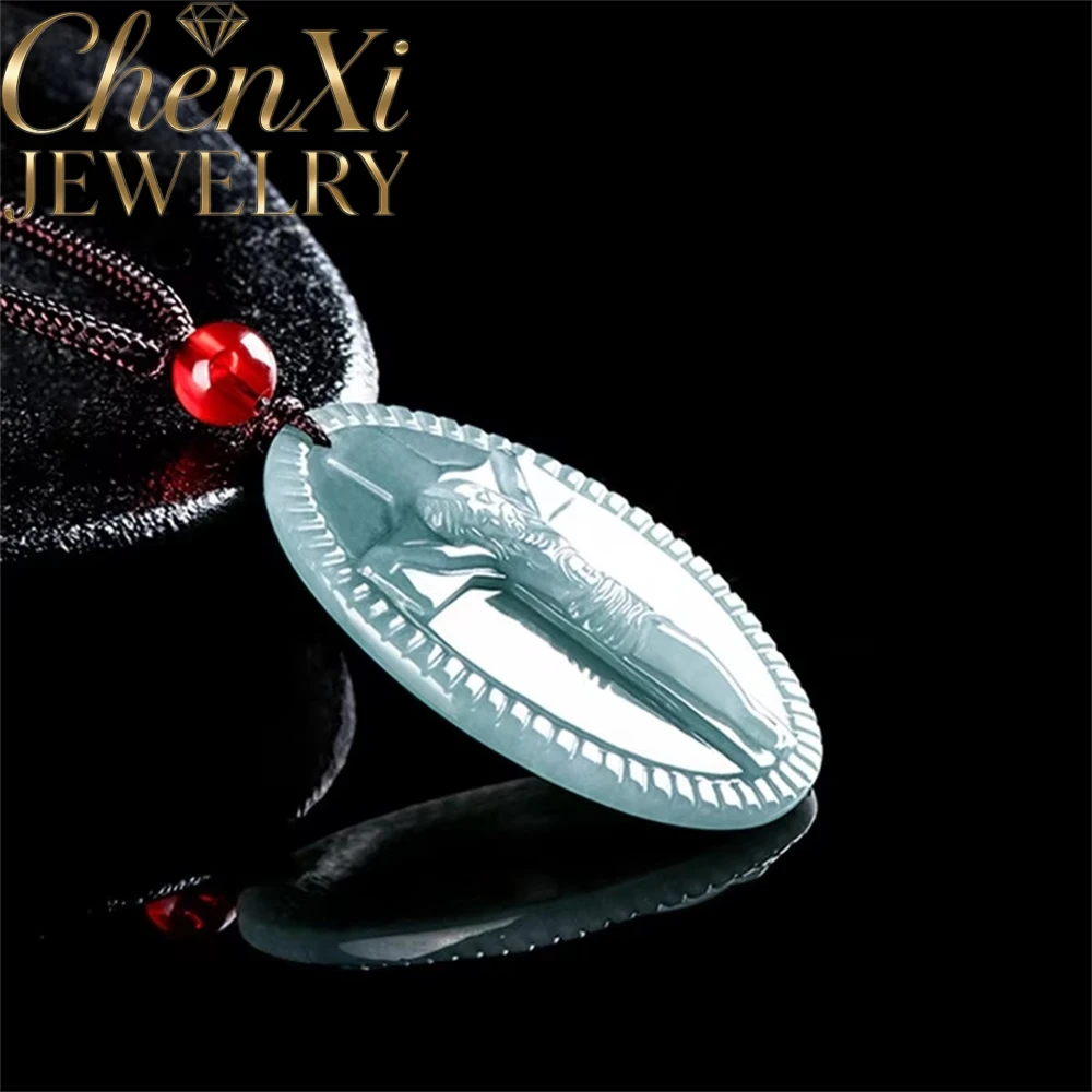 High-End Natural A-Grade Ice-Grade Jadeite Priest Pendant Fashion Jewelry Best Selling Gift Amulet For Good Luck Protection Gift