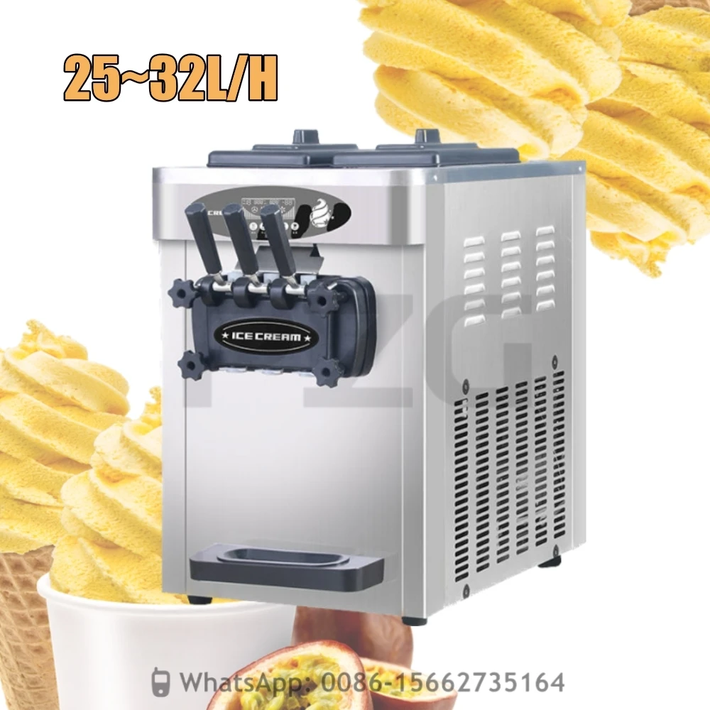 25~32L/H 2400W Commercial Cone Softy Icecream Frozen Yogurt Soft Serve Making Soft Ice Cream Machine