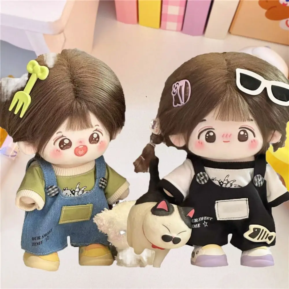 Ubranka dla lalek bawełnianych 20 cm, zestaw ubrań dla lalek modowych, uroczy wielokolorowy zestaw ubrań dla lalek z gwiazdkami dla dziewczynek.