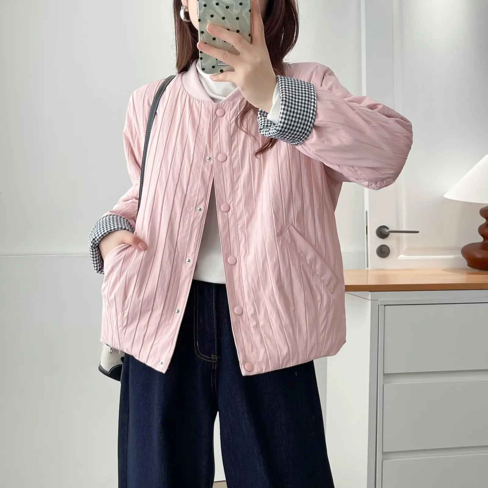 Xxxl moda plus size parkas femininas casual novo outono inverno estilo quente fino jaqueta de beisebol algodão-acolchoado casacos 544