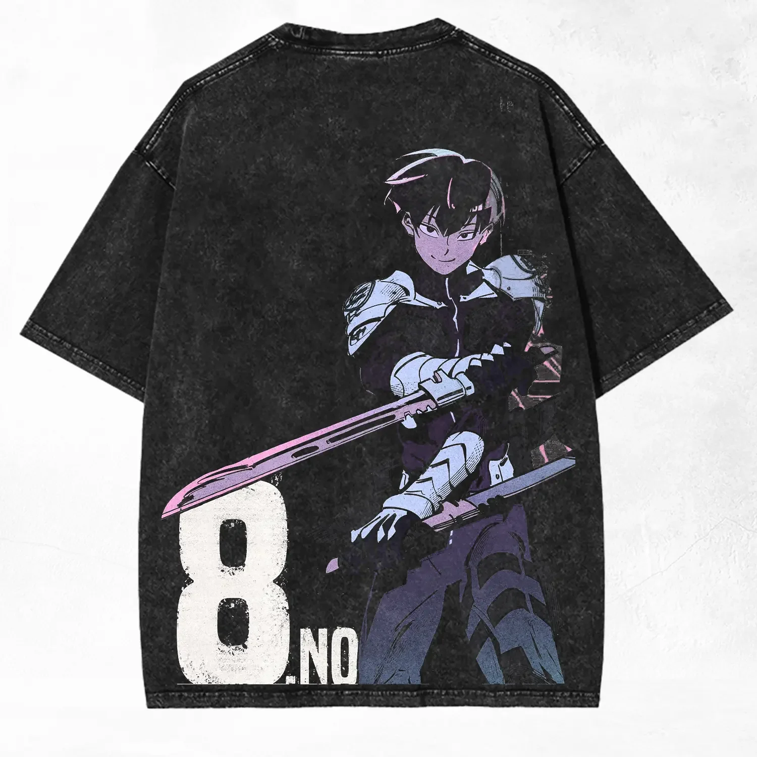 Kaiju No.8 Soushirou Hoshina T-shirt For Men's Clothing Anime Washed Oversized T Shirt Summer Short Sleeve Cotton Tees Clothes