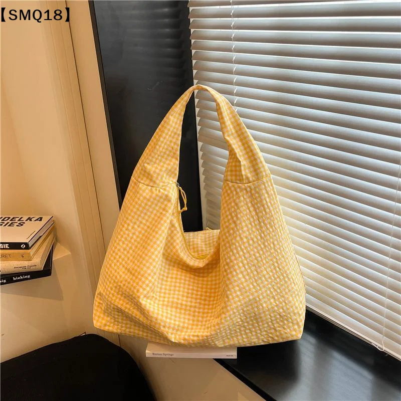 Yellow Gingham Canvas Hobo Tot - Canvas Tote Bag review and price
