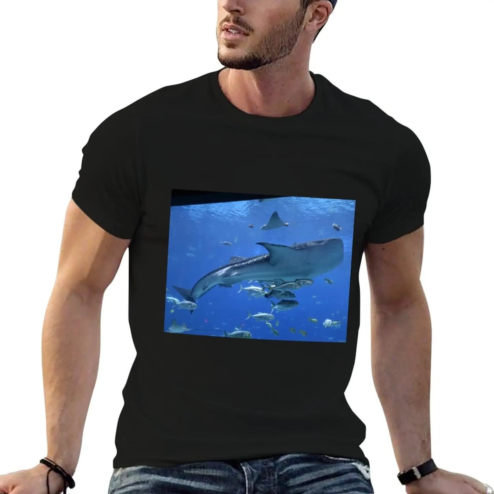 Whale Shark at Georgia Aquarium T-Shirt Casual All Match Short Sleeve T-Shirt