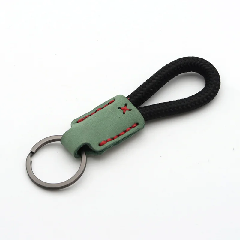New Classic Vintage Cow Leather Keychain Men Personality Fashion Leather Car Key Ring image 3