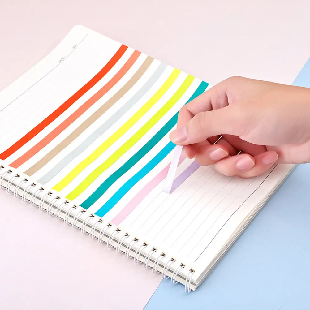 

40Pcs Rainbow Washi Tape Assortment Easy Peel Bright Creative Paper Tape for Diary Decoration Calendar Highlighting Book Album