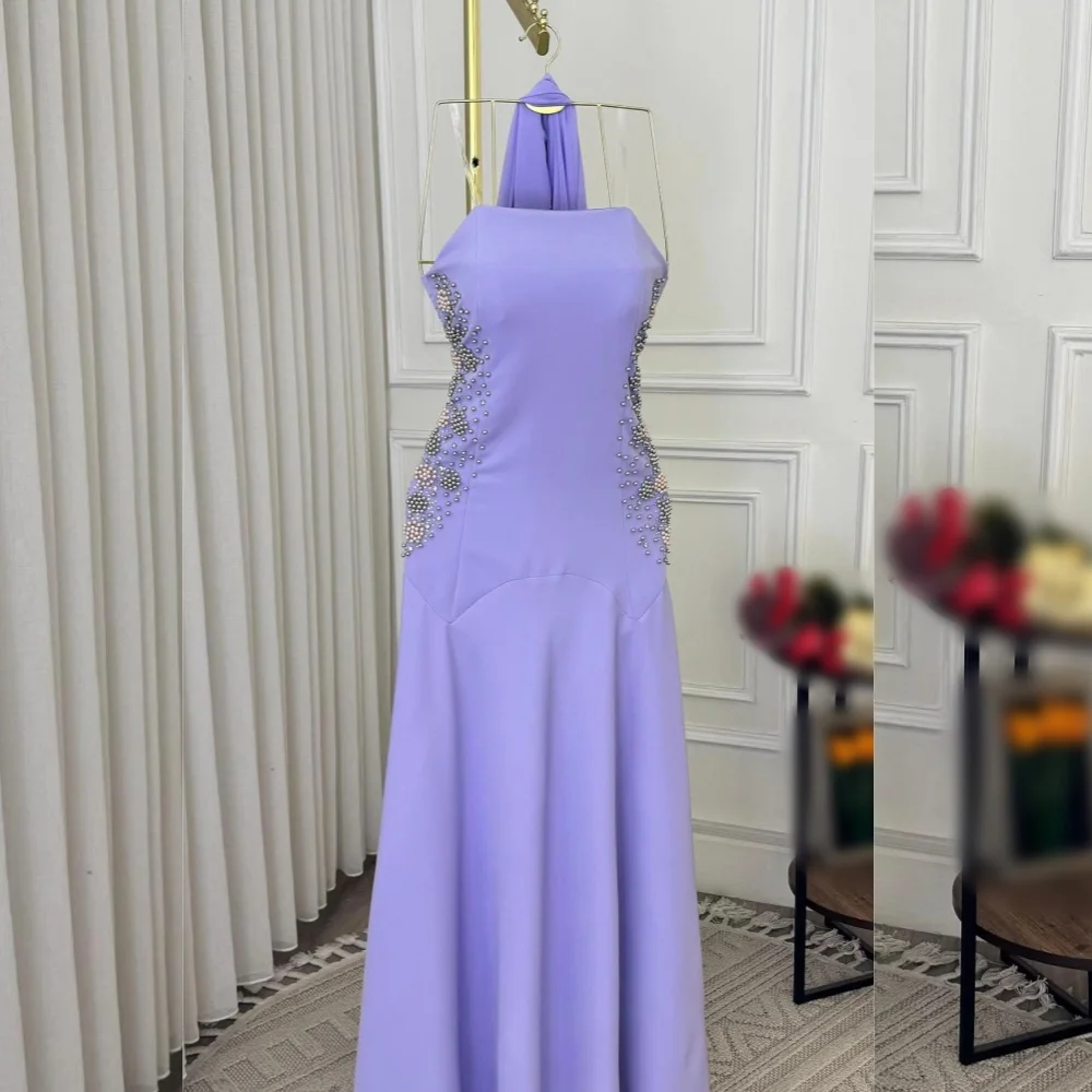 

Customized Jersey Beading Strapless A-line Midi Dresses Bespoke Occasion Prom Elegant Fashion Sizes Available