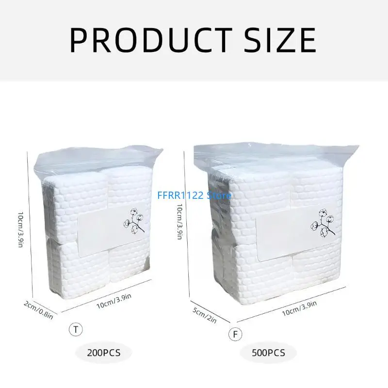 y1uf 200/500pcs مناديل الظفر الحرة ، 200/500pcs منصات تنظيف الأظافر غير المنسوجة