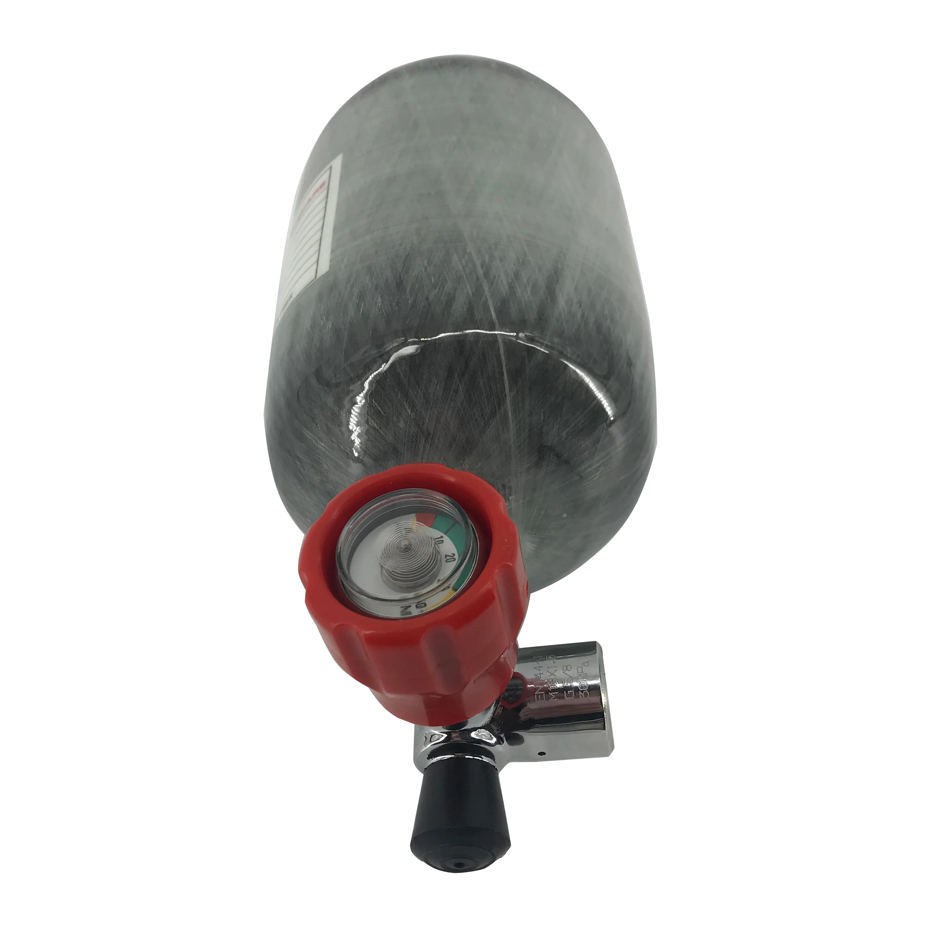 Cilindro in fibra di carbonio Acecare 2L CE 4500Psi e valvola rossa M18 * 1.5 HPA bombola d'aria 30MPA compressa per immersioni e sicurezza antincendio