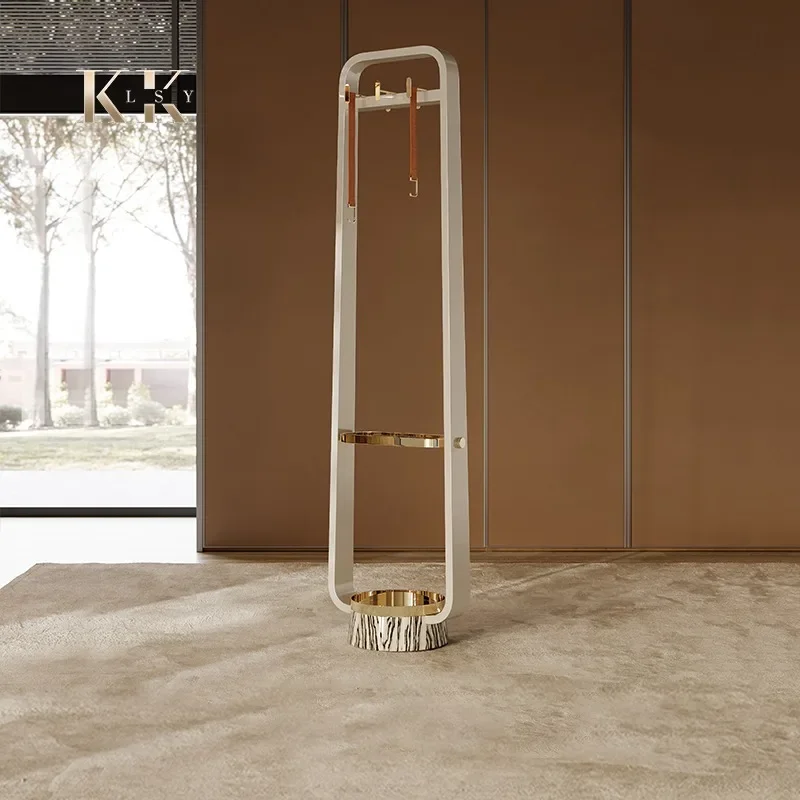 Italian light luxury modern bedroom coat rack floor-to-ceiling villa bedroom storage rack C