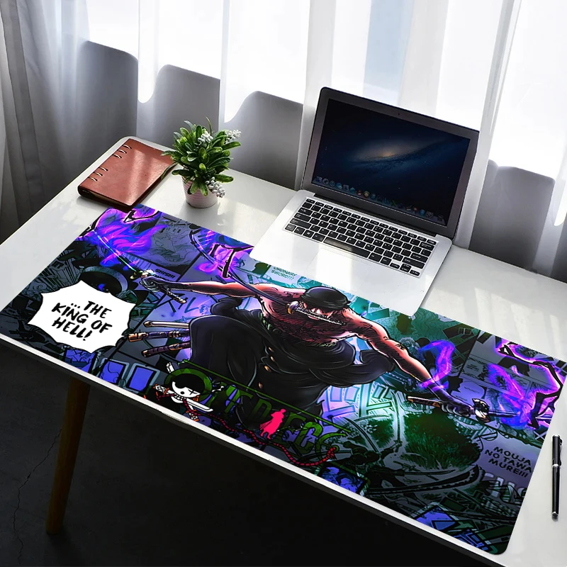 

Mouse Pad PC Non Slip Rubber HD Mousepad Laptop Gamer Cabinet Keyboard Pad Office Computer One Piece Zoro Gaming Desk Mouse Mat