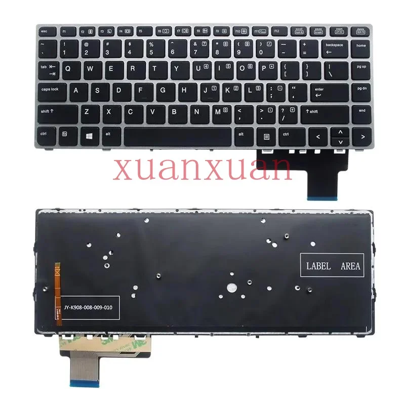 Para HP EliteBook Folio 9470M 9470 9480 9480M Novo teclado com retroiluminação