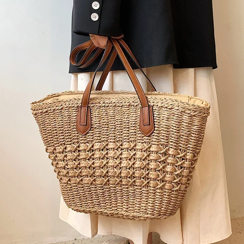 Home Furniture Hollow Grass Vine Woven Basket Women's Bag Luxury Designer Bags High Quality 2024 Tote Replicas Super Copy Brand