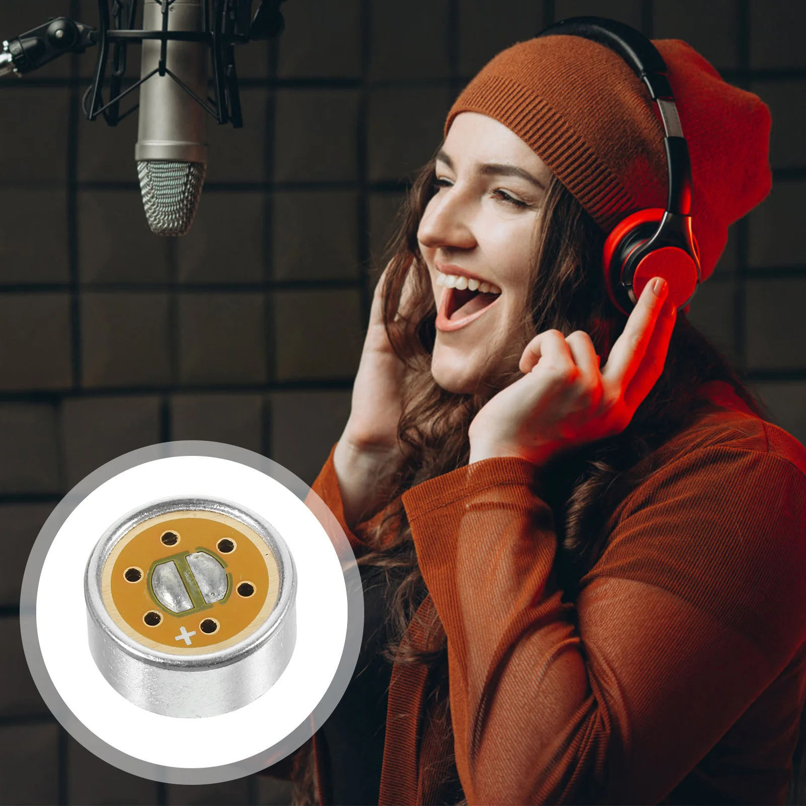 

Condenser Microphone Core Handheld Recording Replacement Part FR4 Aluminum Durable Noise Reduction Sound Quality Live