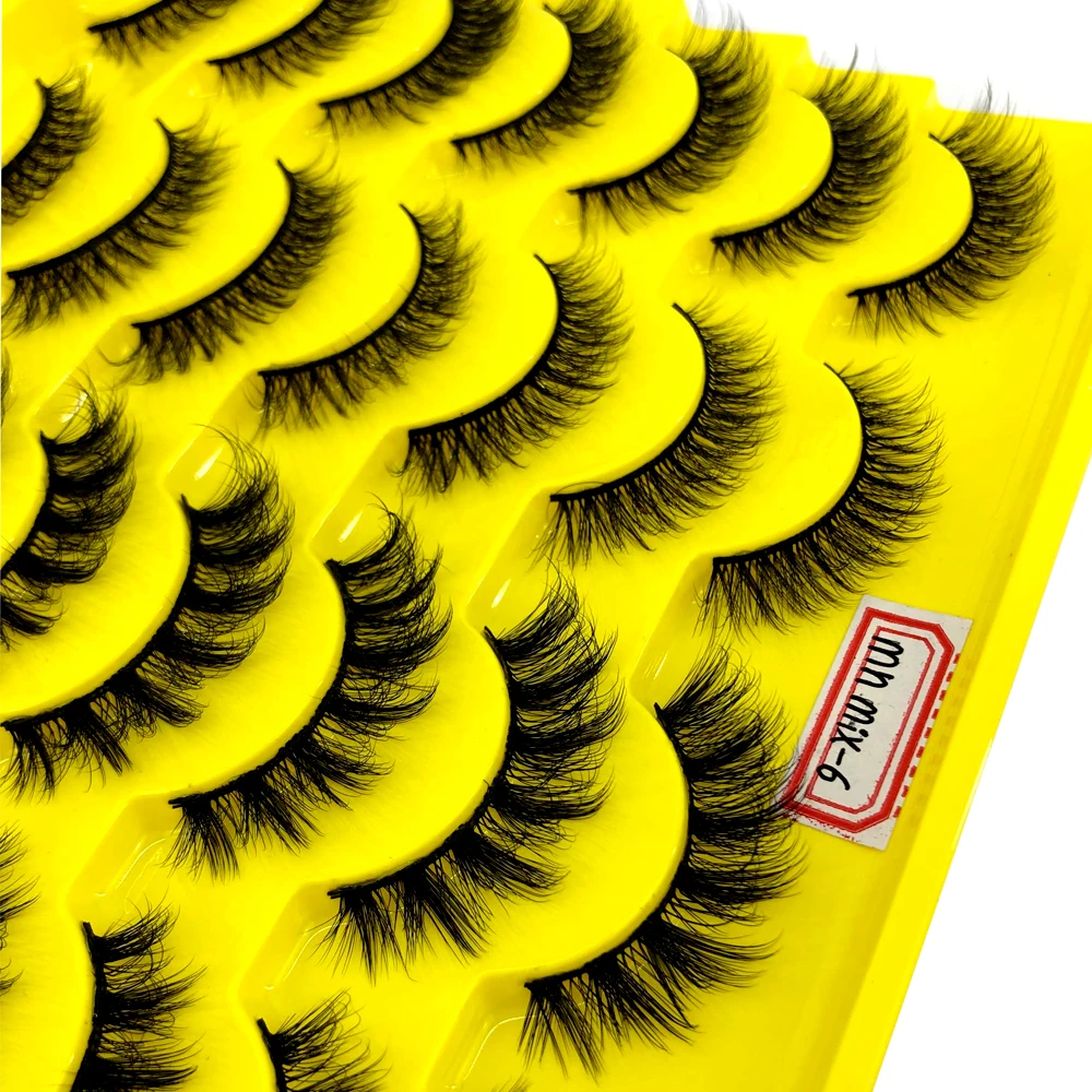 2022 HBZGTLAD ใหม่14/16คู่3D Faux Mink Lashes ขนตาปลอมธรรมชาติ Dramatic Volume Lashes ตัวต่อขนตาแต่งหน้า