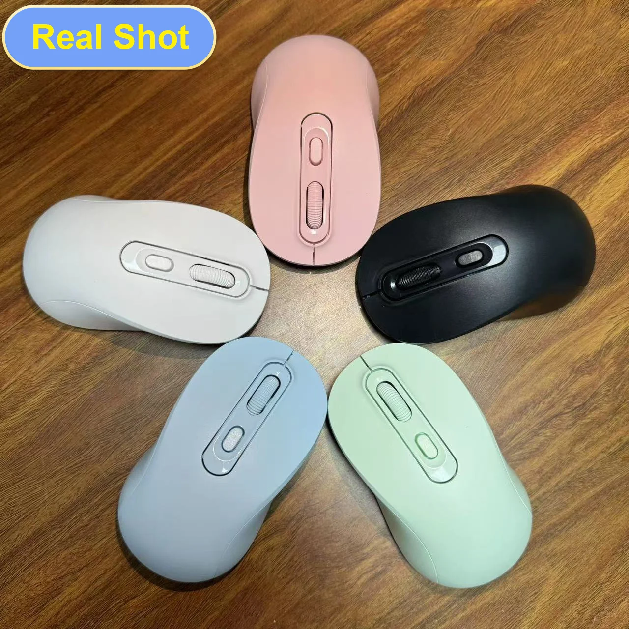 2.4G Bluetooth 5.2 Dual Mode Mouse Wireless Mute Cute Portable USB Rechargeable Gaming Mause Mini Pink Mice For Laptop PC Office