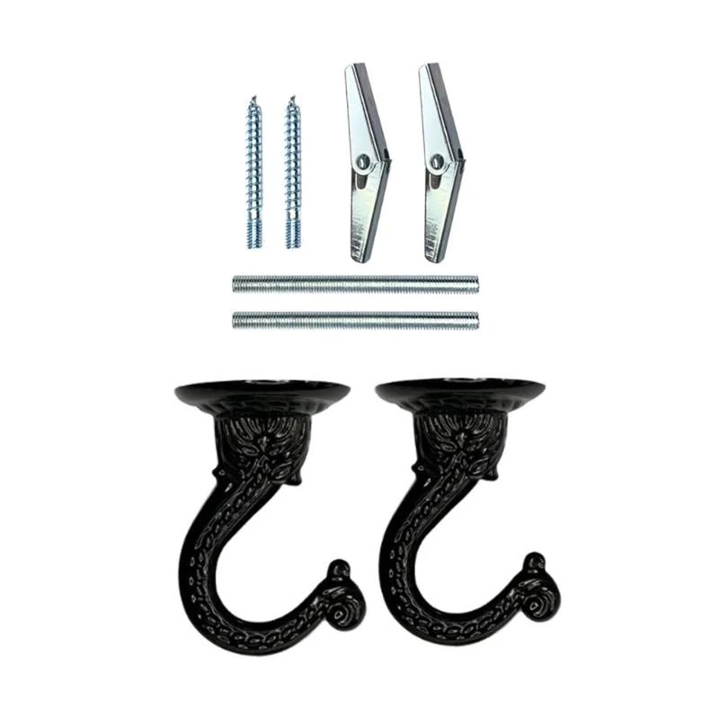 

652F 2Pcs Multipurpose and Durable Metal Hooks for Ceiling and Wall Installation Perfect for Home and Store Decorations