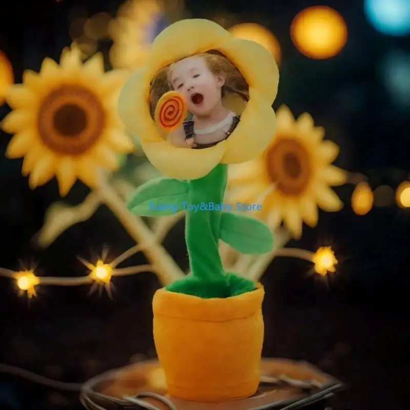 Modello fiore antropomorfo che parla danzante decorazione dinamica in giallo C90B