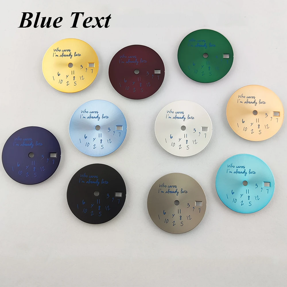 Quadrante dell'orologio da 28,5 mm Chi importa sono già in ritardo Quadrante nh35 Quadrante sterile Parti dell'orologio Nessun logo Quadrante dell'orologio adatto al movimento NH35/NH36