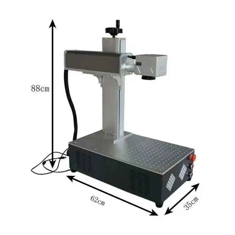 Desktop Mini Fiber Marking Machine 30W MAX Fiber Metal Marker DST Metal Key Training Character Power Portable