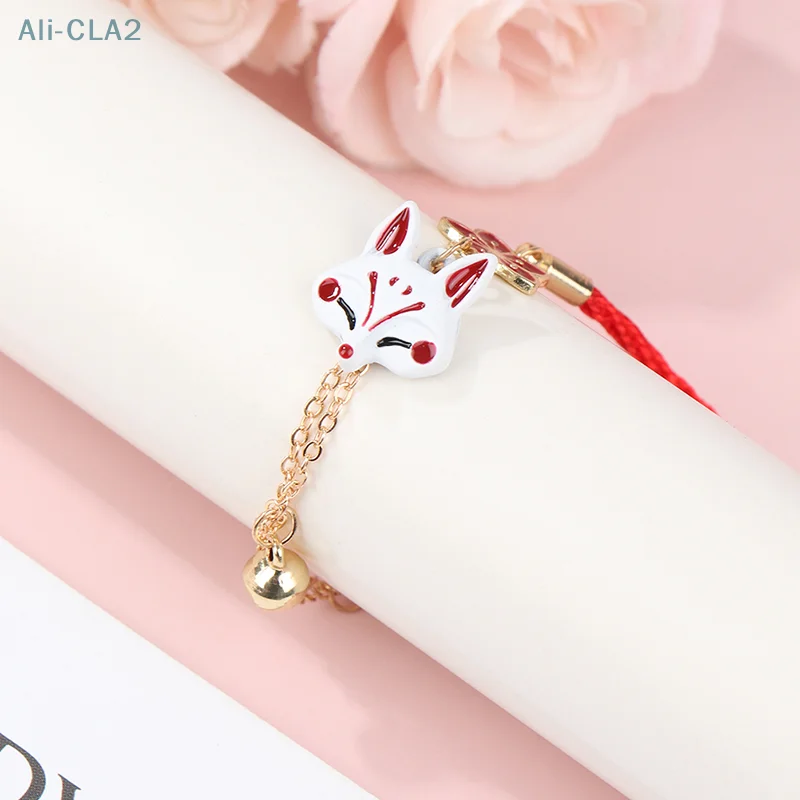 Moda Kwiat Kreskówka Zwierzę Bransoletka Dla Kobiet Biżuteria Lis Bransoletka Lucky Bell Prezenty Dla Zakochanych Przyjaciół