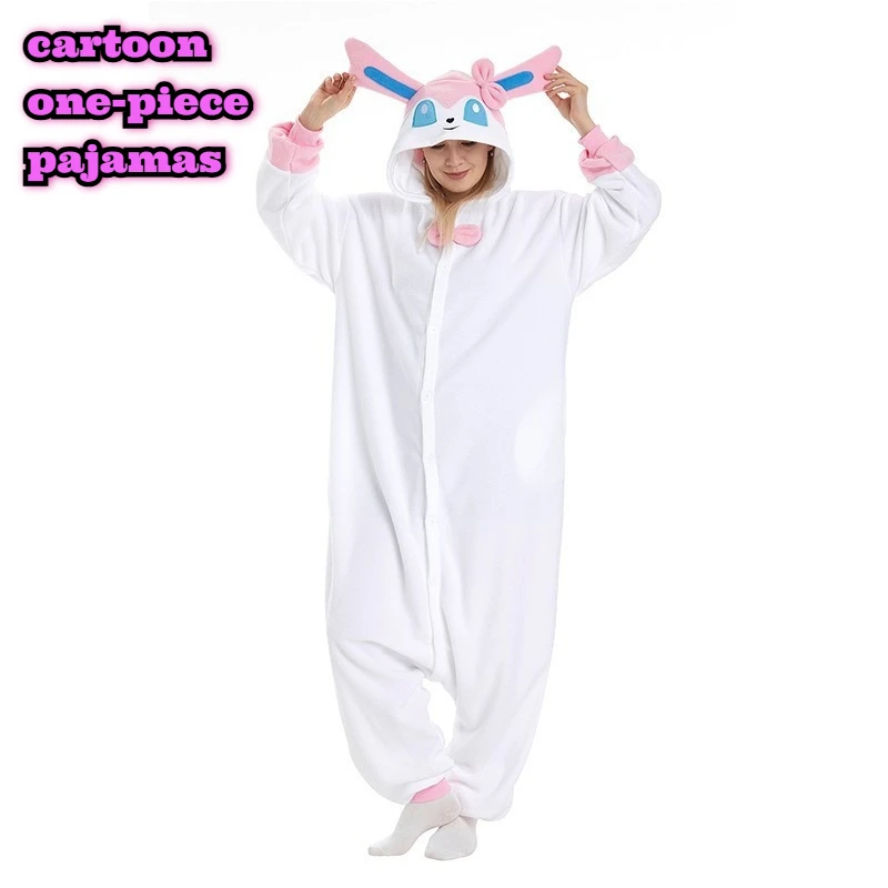 

Anime Cute Kigurumi Onesie Cute Cartoon Pajama Costume Halloween Cosplay Party Cute Animal Sleepwear Outfit New Night Costume