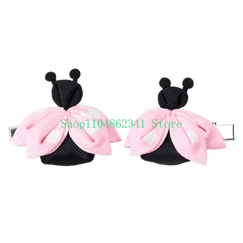 652F Delicate Ladybird Hair Clip Fashion Lovely Hair Adornment Catch Princess Barrettes Hair Styling Tool Ornaments